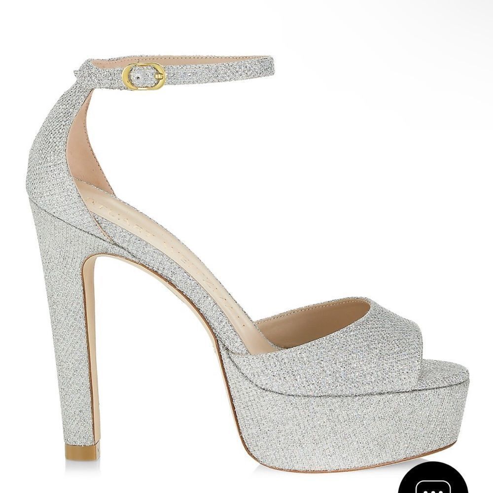 525.00 NIB Stuart Weitzman
Discoplatform Shimmery High-Heel Shoes 👠 37